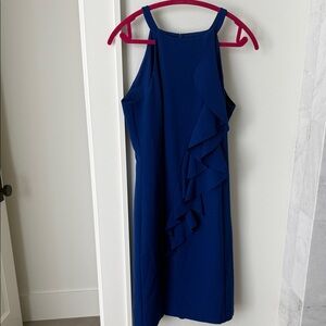 Vince Camuto Asymmetrical Ruffle Dress in Blue